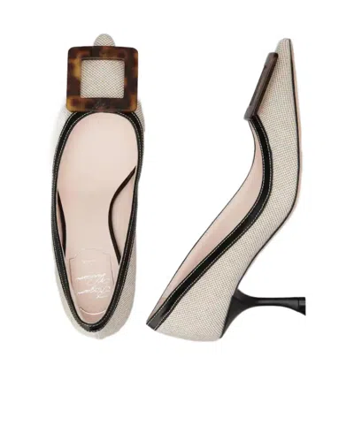 Roger Vivier Viv' In The City Pumps In Canvas In Multi