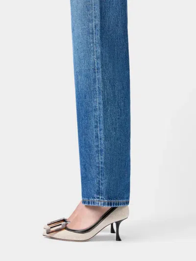 Roger Vivier Viv' In The City Pumps In Canvas In Multi