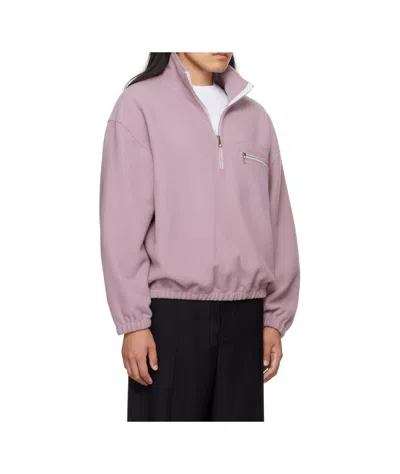 Rier Freshly Sheared Wool Fleece Casual Jacket In Purple