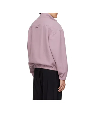 Rier Freshly Sheared Wool Fleece Casual Jacket In Purple