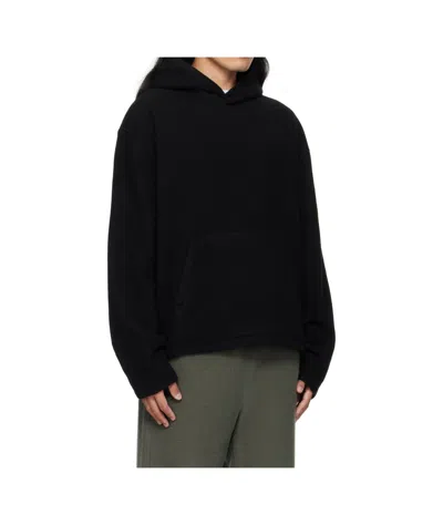 Rier Hooded Fleece Sweatshirt In Black