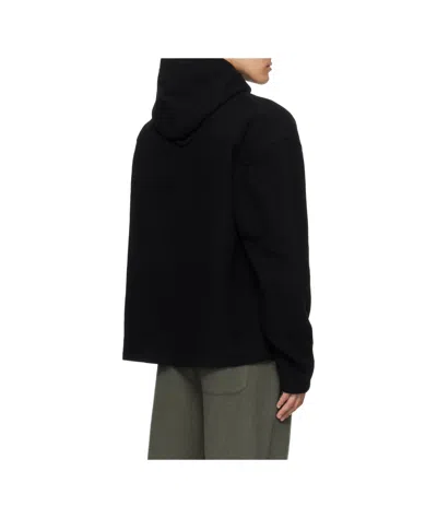 Rier Hooded Fleece Sweatshirt In Black