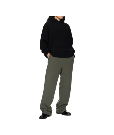 Rier Hooded Fleece Sweatshirt In Black