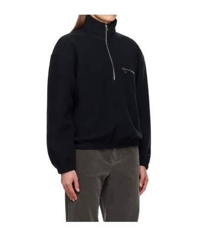 Rier Wool Half-zip Casual Jacket In Blue