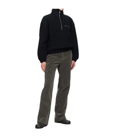 Rier Wool Half-zip Casual Jacket In Blue