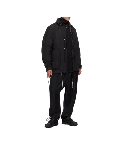 Mordecai Field Drawstring Casual Jacket In Black