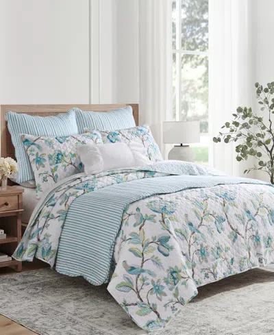 Levtex Martha Stripe Reversible 2-pc. Quilt Set, Twin/twin Xl In Blue