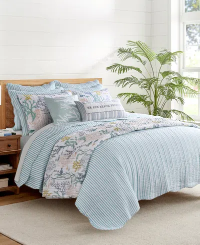 Levtex Martha Stripe Reversible 2-pc. Quilt Set, Twin/twin Xl In Blue