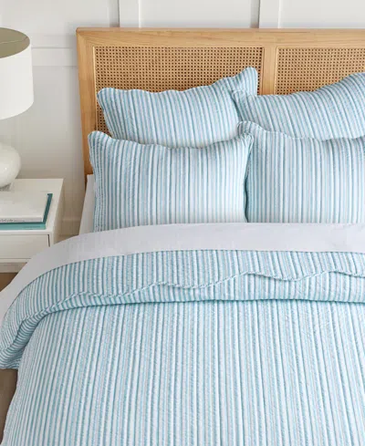 Levtex Martha Stripe Reversible 2-pc. Quilt Set, Twin/twin Xl In Blue