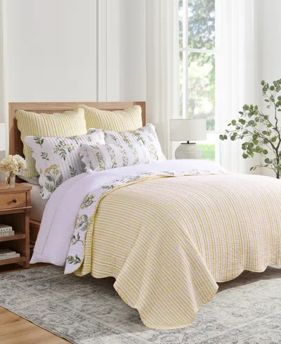 Levtex Home Daffodil Reversible 3-pc. Quilt Set, King/california King In Neutral