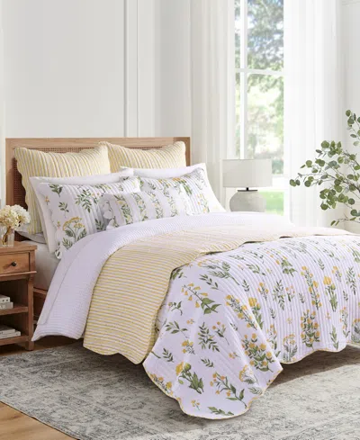 Levtex Home Daffodil Reversible 3-pc. Quilt Set, King/california King In Neutral