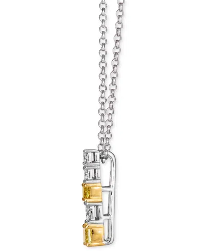 Le Vian Sunny Yellow Diamond (0.38 Ct. T.w.) And Vanilla Diamond (0.06 Ct. T.w.) Pendant Necklace In 14k Two In Metallic