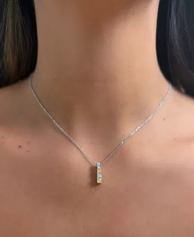 Le Vian Sunny Yellow Diamond (0.38 Ct. T.w.) And Vanilla Diamond (0.06 Ct. T.w.) Pendant Necklace In 14k Two In Metallic