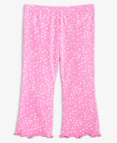 Greendog First Impressions Girls Toddler 2t-4t Mini Hearts Flare Pants, Macy's Exclusive In Pink