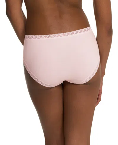 Natori Bliss Lace-trim Cotton French-cut Brief Underwear 152058 In Pink