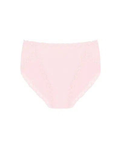 Natori Bliss Lace-trim Cotton French-cut Brief Underwear 152058 In Pink