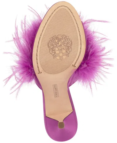 Vince Camuto Women's Paelly High-heel Feathered Dress Mules In Pink