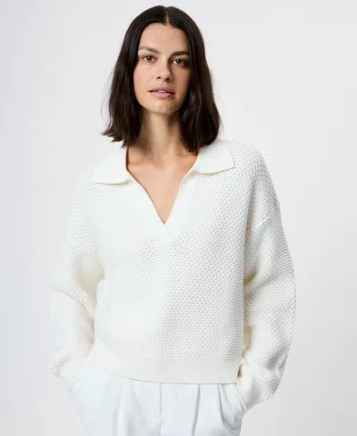 French Connection Women's Collared Pull-on Sweater In White