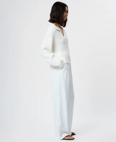 French Connection Women's Collared Pull-on Sweater In White