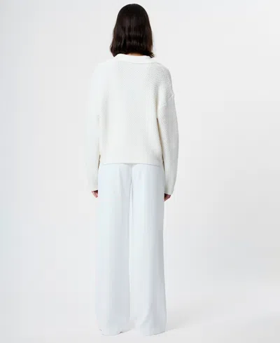 French Connection Women's Collared Pull-on Sweater In White