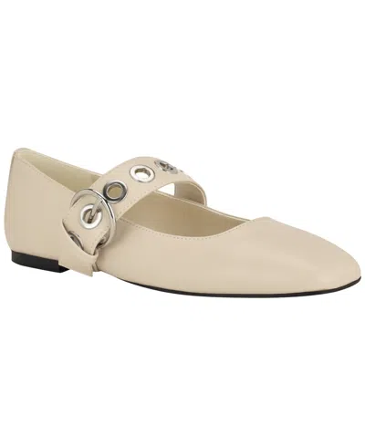 Nine West Kebba Mary Jane Flat In Neutral