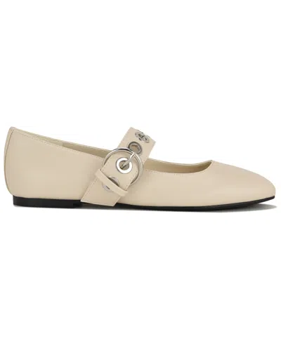 Nine West Kebba Mary Jane Flat In Neutral