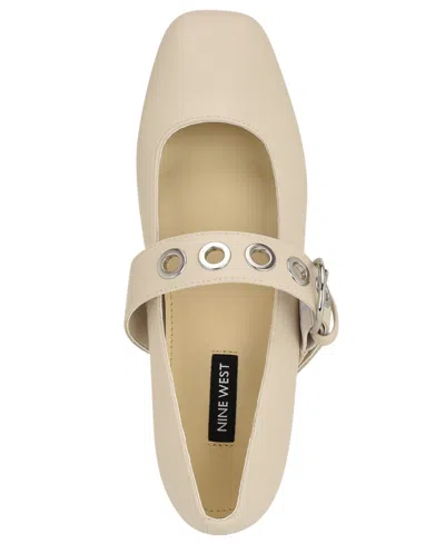 Nine West Kebba Mary Jane Flat In Neutral