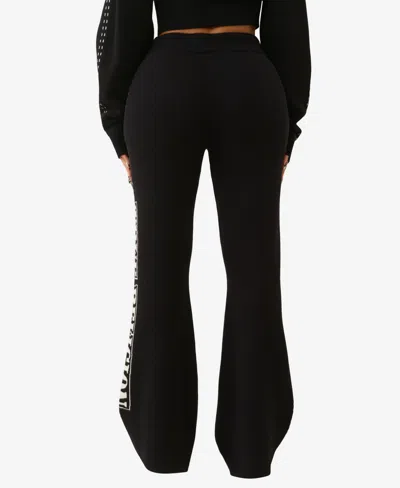 True Religion Women's Jacquard Relaxed Sweatpants In Black