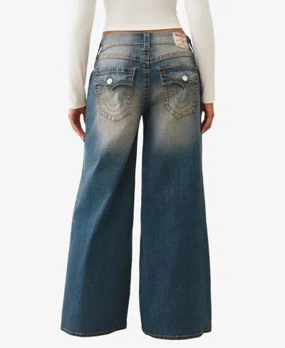 True Religion Jessie Wide Leg Jeans In Blue