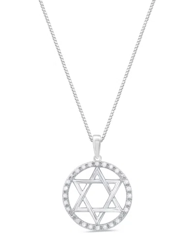 Marsala Diamond Star Of David Pendant Necklace (1/4 Ct. T.w.) In Sterling Silver In Silver