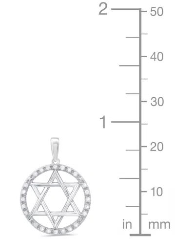 Marsala Diamond Star Of David Pendant Necklace (1/4 Ct. T.w.) In Sterling Silver In Silver