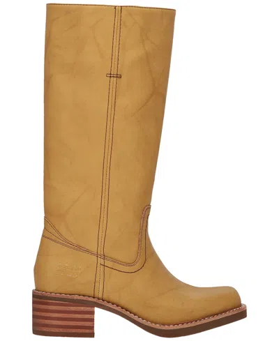 Frye And Co Womens Miranda 14 Stacked Heel Riding Boots In Brown