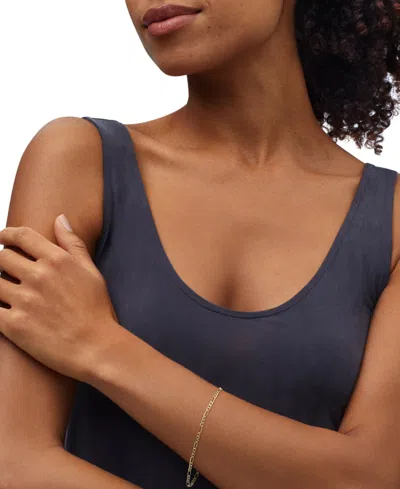 Italian Gold Figaro Chain Bracelet In 14k Yellow Gold In Gold