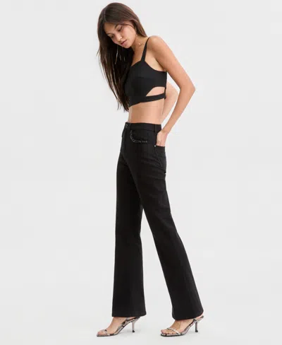 Guess Women's Belle High-rise Flare Jeans In Black