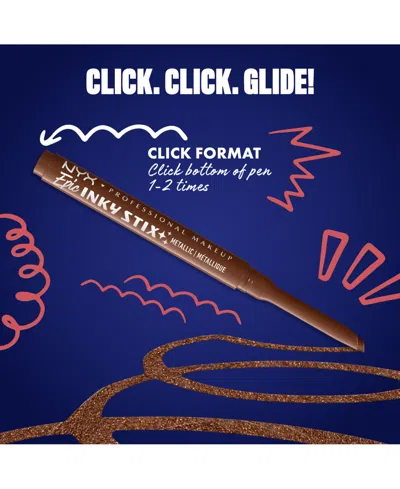 Nyx Professional Makeup Epic Inky Stix Mechanical Cream Gel Eyeliner, 0.003 Oz. In Brown