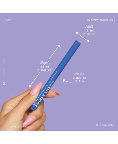 Nyx Professional Makeup Epic Inky Stix Mechanical Cream Gel Eyeliner, 0.003 Oz. In Black