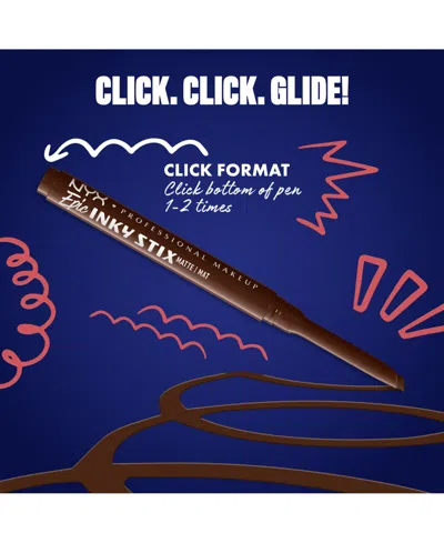 Nyx Professional Makeup Epic Inky Stix Mechanical Cream Gel Eyeliner, 0.003 Oz. In Brown