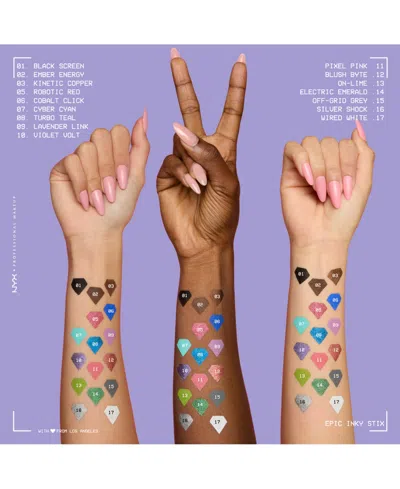 Nyx Professional Makeup Epic Inky Stix Mechanical Cream Gel Eyeliner, 0.003 Oz. In Brown