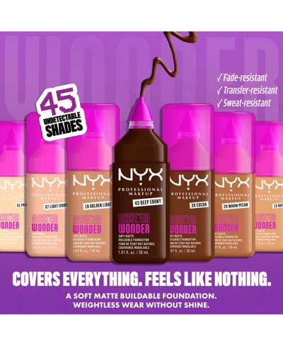 Nyx Professional Makeup Wonder Foundation, 0.84 Oz. In Purple