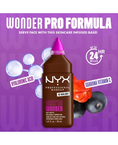 Nyx Professional Makeup Wonder Foundation, 0.84 Oz. In Brown