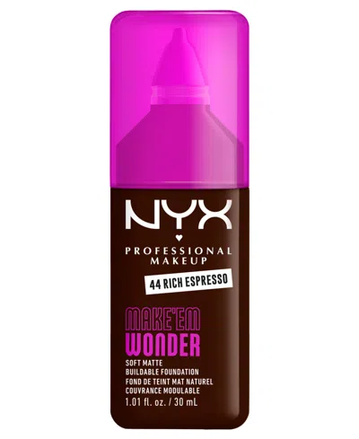 Nyx Professional Makeup Wonder Foundation, 0.84 Oz. In Brown