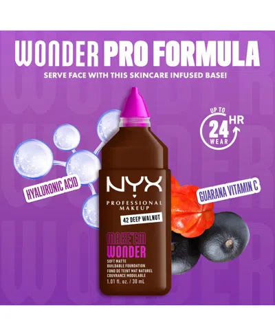 Nyx Professional Makeup Wonder Foundation, 0.84 Oz. In Brown