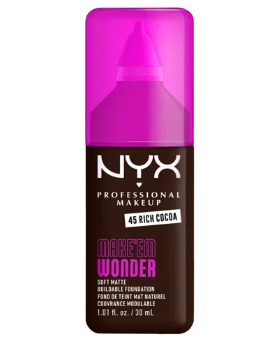 Nyx Professional Makeup Wonder Foundation, 0.84 Oz. In Transparent