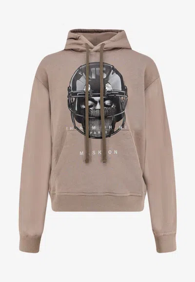 Ih Nom Uh Nit Cotton Sweatshirt With Print On The Front In Neutral