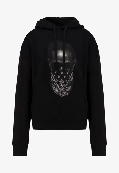 Ih Nom Uh Nit Cwy Mask Print Hooded Sweatshirt In Blue