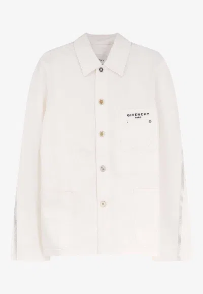 Givenchy Logo-embroidered Jacket In White