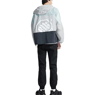 Li-ning Colorblock Sports Hooded Jacket 'grey Green' In Multi