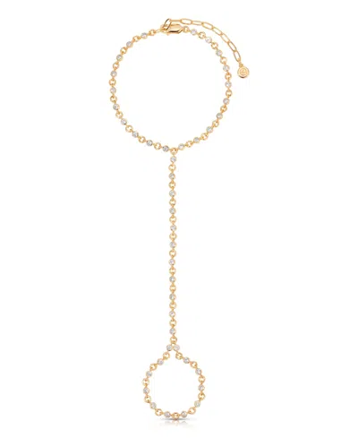 Ettika Crystal Dotted Hand Chain In Gold