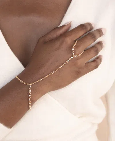 Ettika Crystal Dotted Hand Chain In Gold