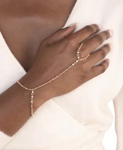 Ettika Crystal Dotted Hand Chain In Gold